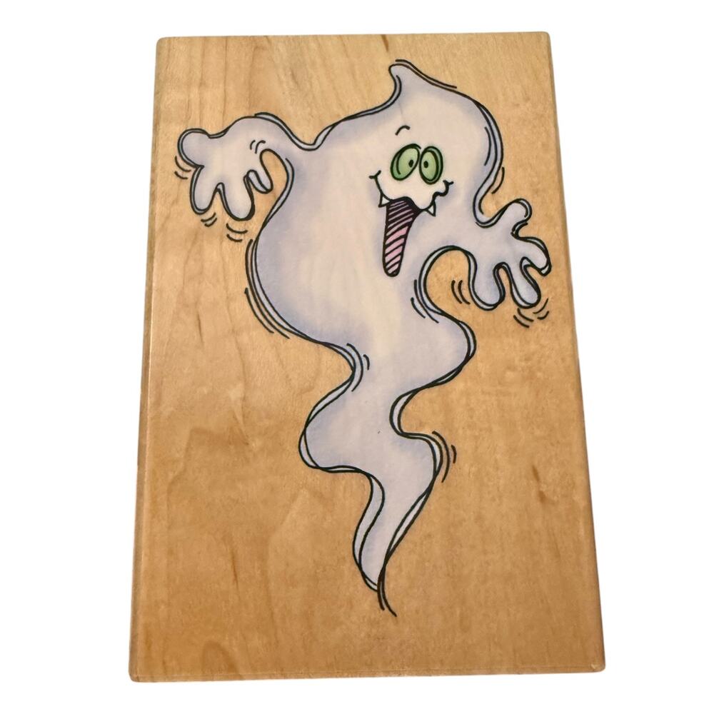 Stampendous P051 Giggle Ghoul Halloween Scary Rubber Stamp 1999